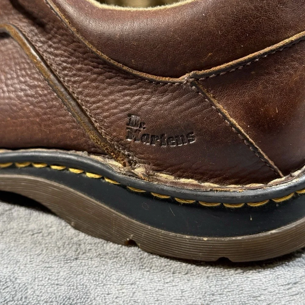 Dr. Martens 11194 Men's 11M Brown Leather Oxford Lace-Up Shoes 3-Eyelet